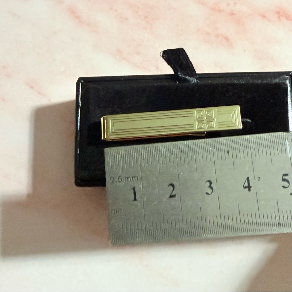 Givenchy Gold Plated Tie Clip with box